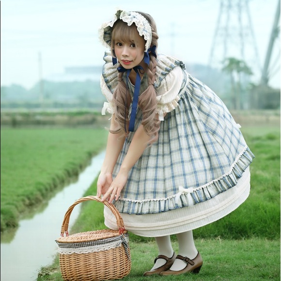 SOLD - Lolita Dorothy Country Baby Doll OP Dress BNT Set - Picture 6 of 8
